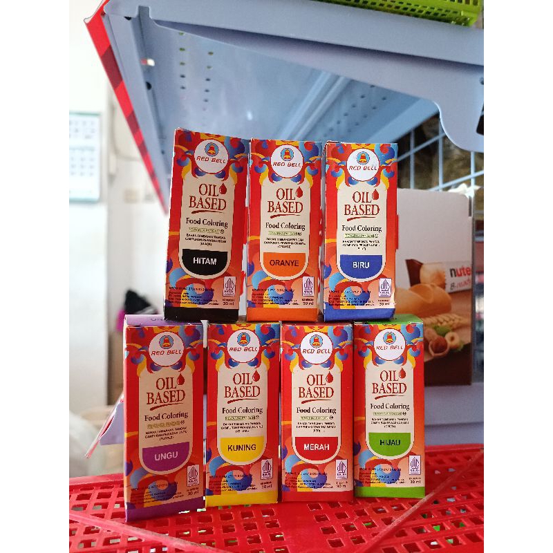 

[ 30 ML ] Pewarna Oil Based Red Bell Semua Warna 30 Ml