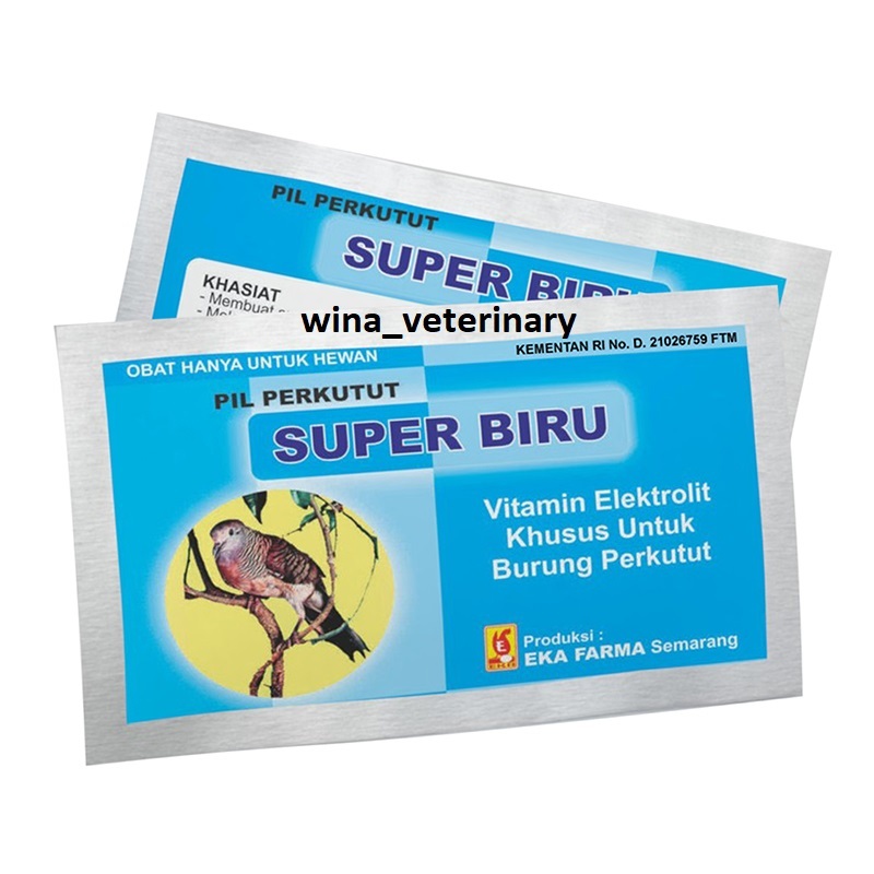 SUPER BIRU PIL PERKUTUT 12 Pil Eka Farma ORIGINAL