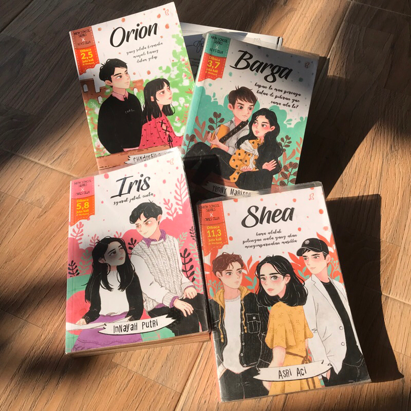 Preloved novel Barga, Orion, Iris, Shea.