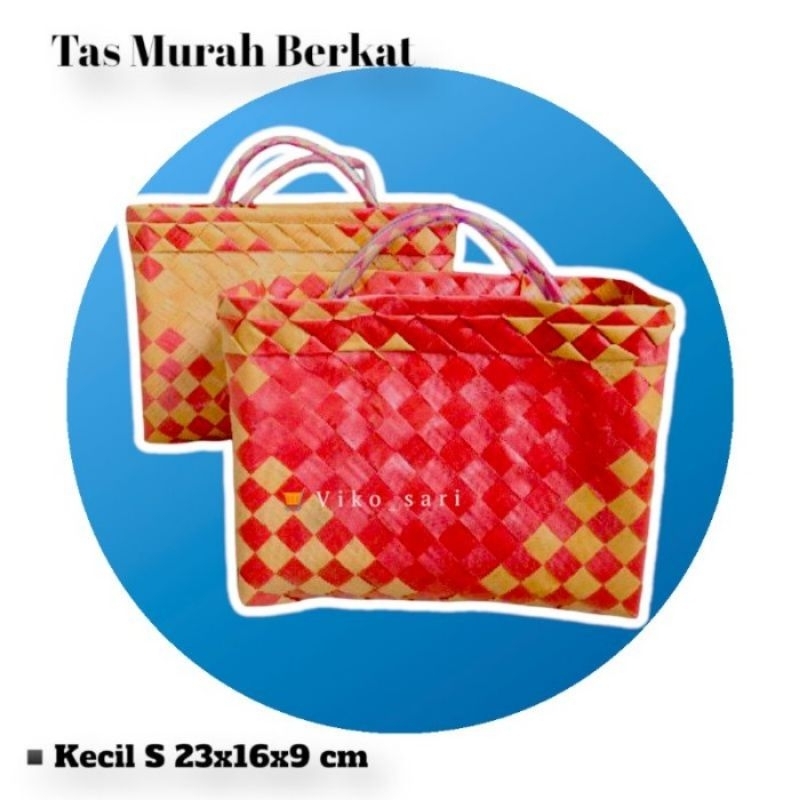 BERKAT HAJATAN/TAS ANYAMAN BERKAT UKURAN SEDANG/CIREBON