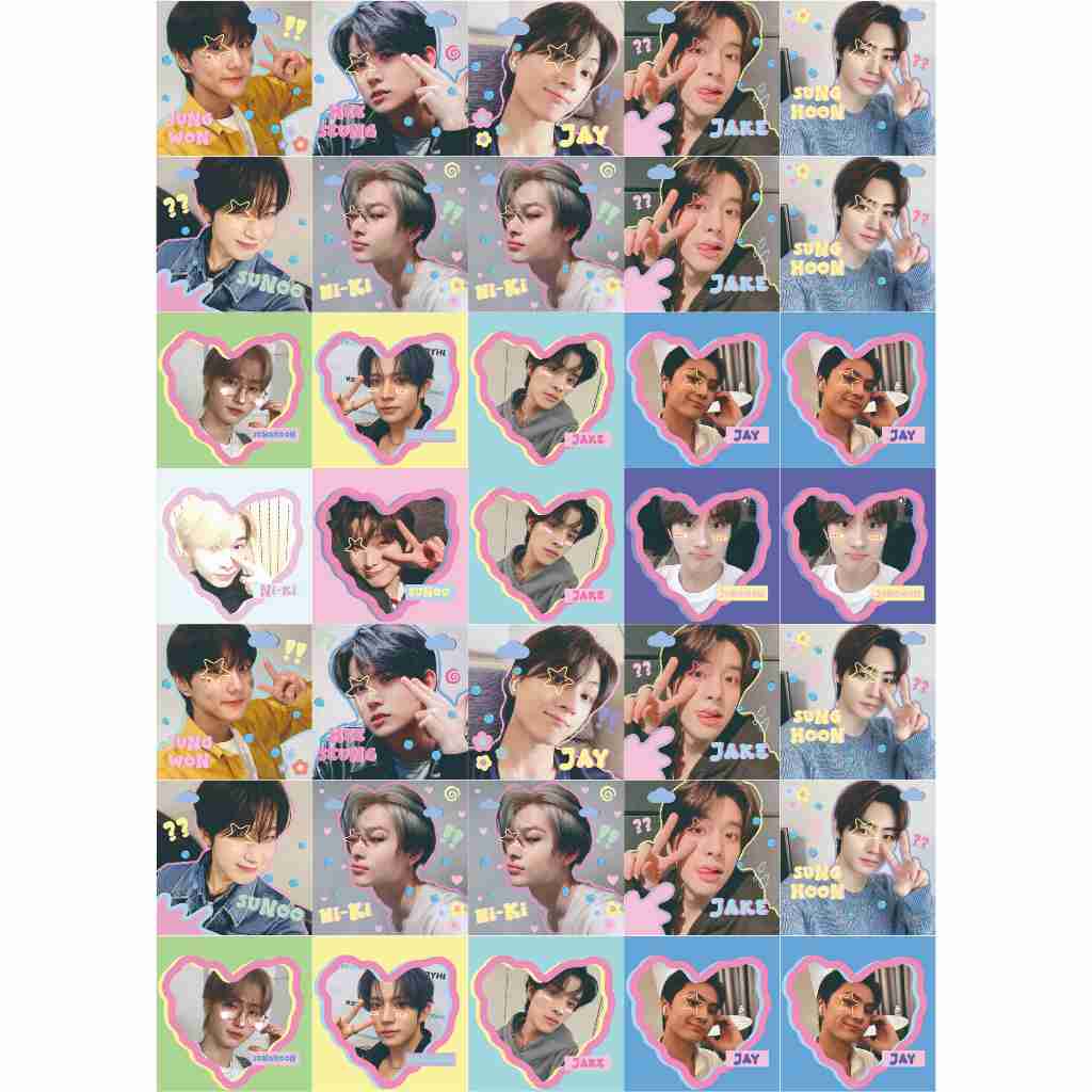 

Freebies Kpop Sticker Stiker Enhy Pen ENHA ukuran 4x4cm isi 30 pcs free 4 atau 5 stiker/Freebies Sticker deco kpop enhy pen enha