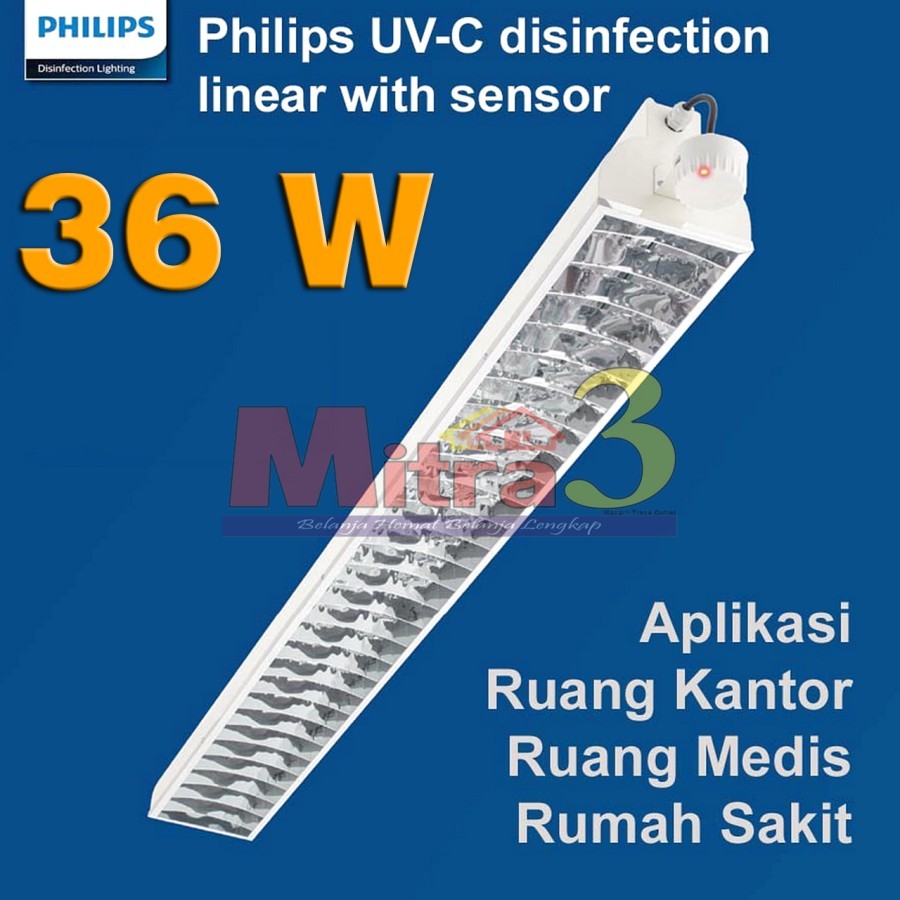 PHILIPS UVC Batten Disinfection TUV with Sensor 36W / Lampu Disinfeksi