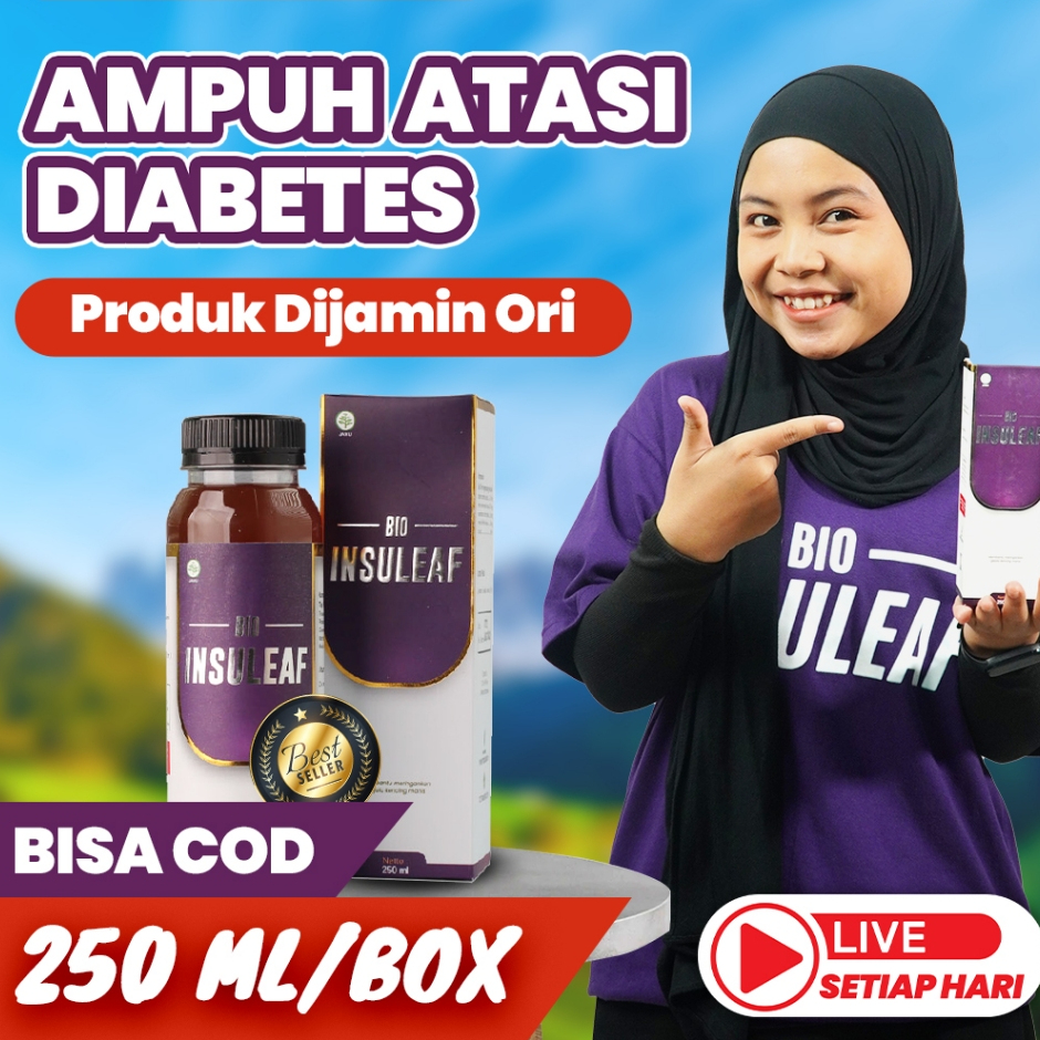 

Bio Insuleaf Herbal Diabetes Original 1 Botol | Bioinsuleaf Daun Insulin Obat Herbal Diabetes Cair 250 ML BIO INSULEAF