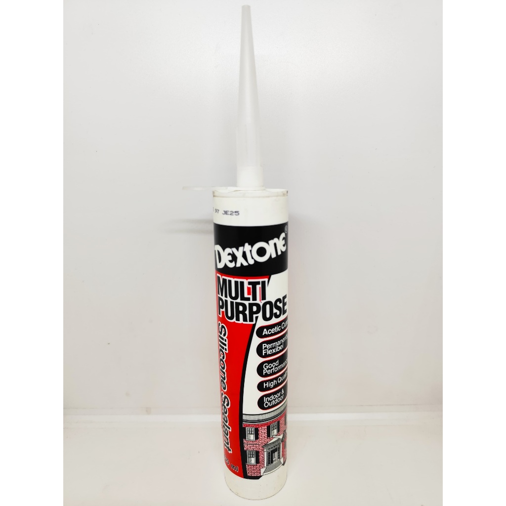 Lem Silicone Sealant Putih Permanen Anti Air 300 ml Dextone