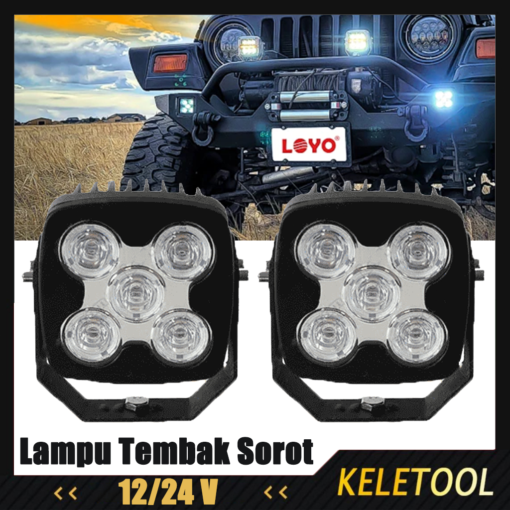 5 mata Lampu Tembak Mobil Super Terang doret 24 volt truck Sorot Spot ampu tembak mobil   Sebar Lamp