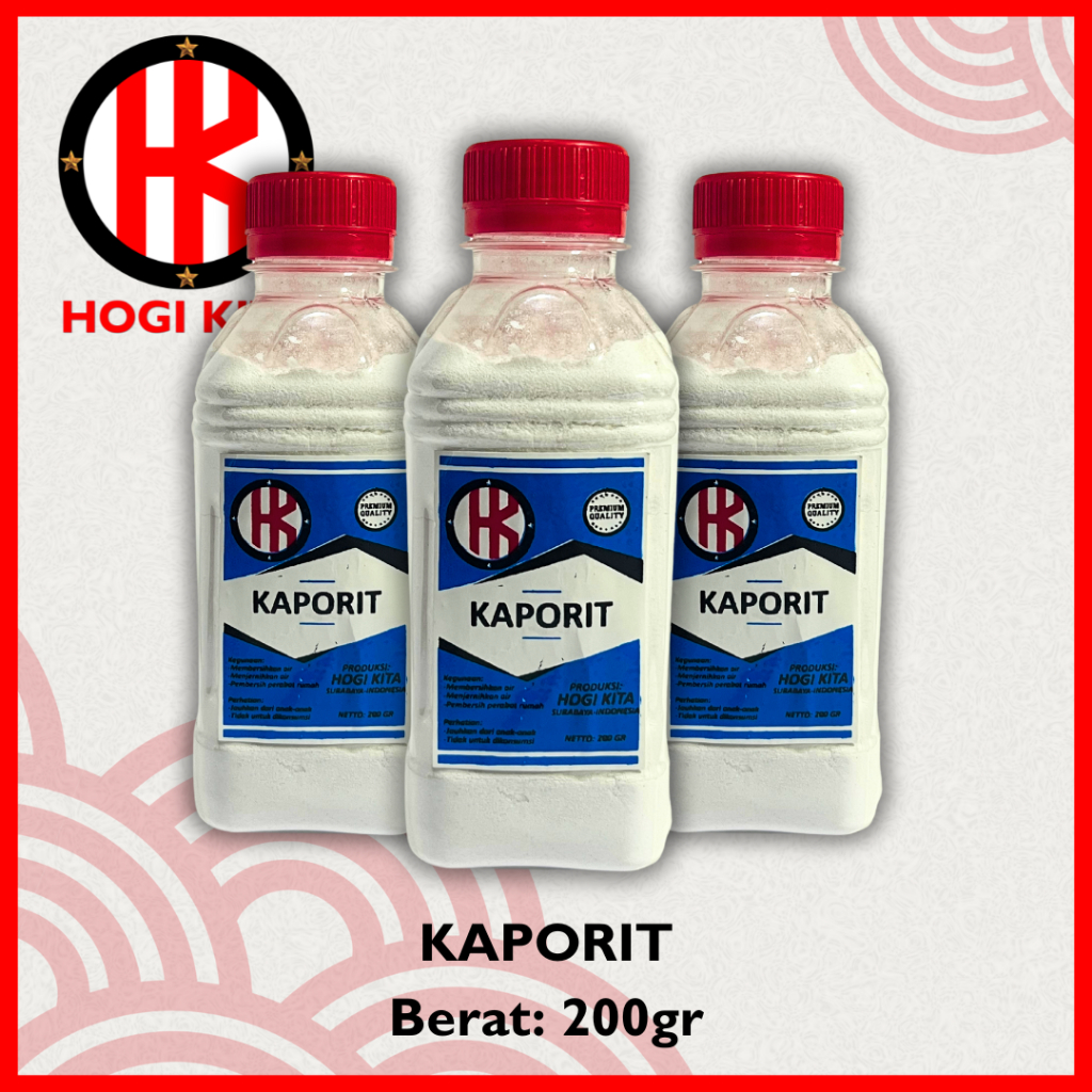 KAPORIT BUBUK TJIWI KIMIA 60% PENJERNIH AIR / CHLORINE / KLORIN 200gr