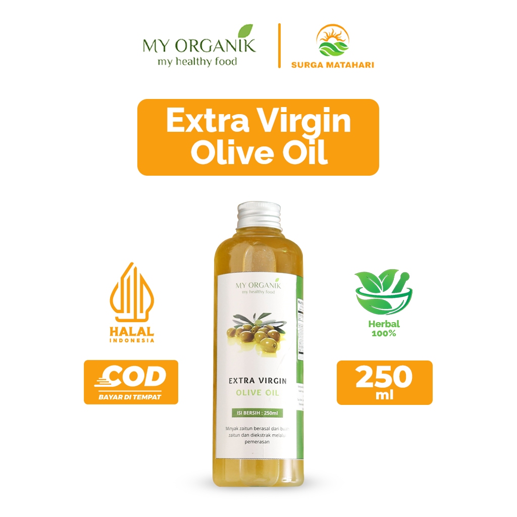 

My Organik Minyak Zaitun Extra Virgin Olive Oil Organic Premium Murni Asli 100% EVOO Kesehatan dan Kecantikan