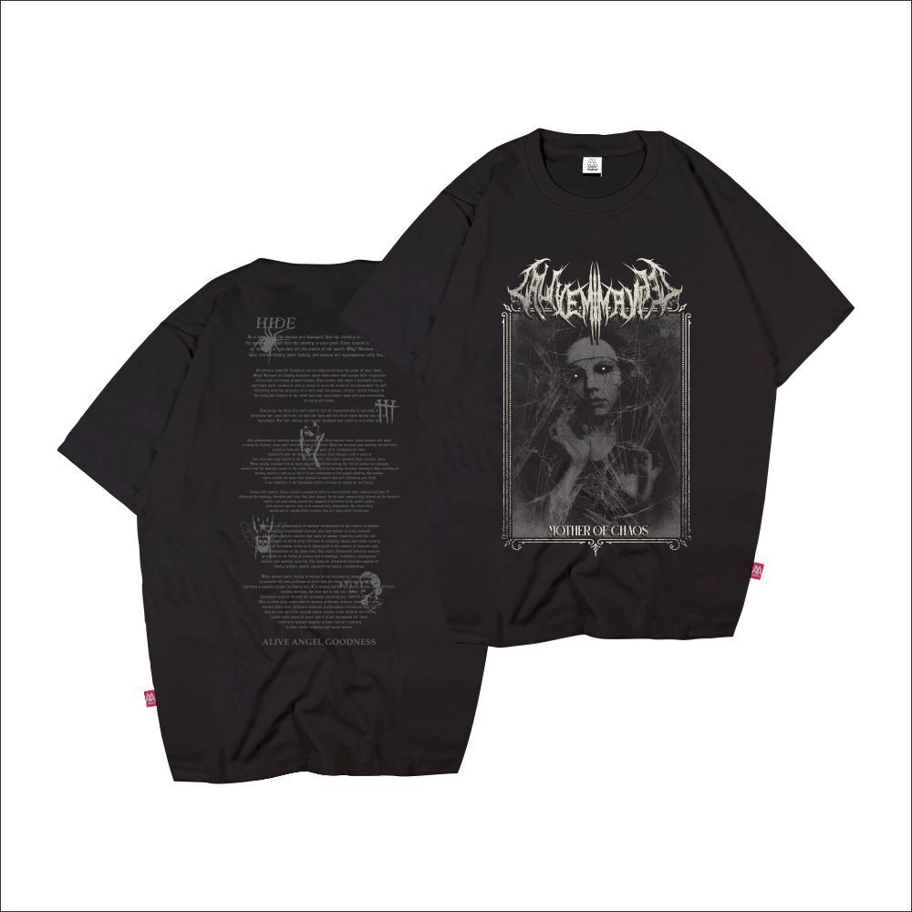 Kaos Distro  Metal Motherof chaos / Tshirt Streetwear / Alive Angel Goodness / Baju Distro Pria & Wa