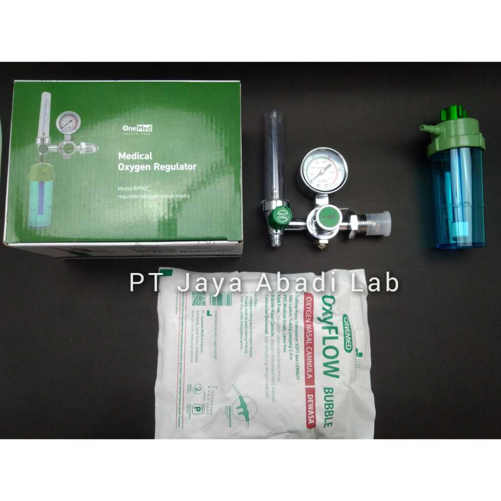 regulator tabung oksigen oxygen o2 onemed berisi flowmeter manometer sambungan regulator humidifier 