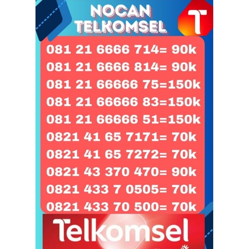 Nomer Cantik Simpati Super 66666