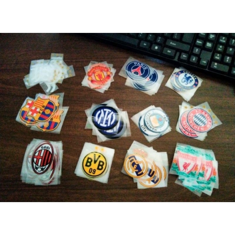

Stiker murah logo club sepak bola sablon DTF full color