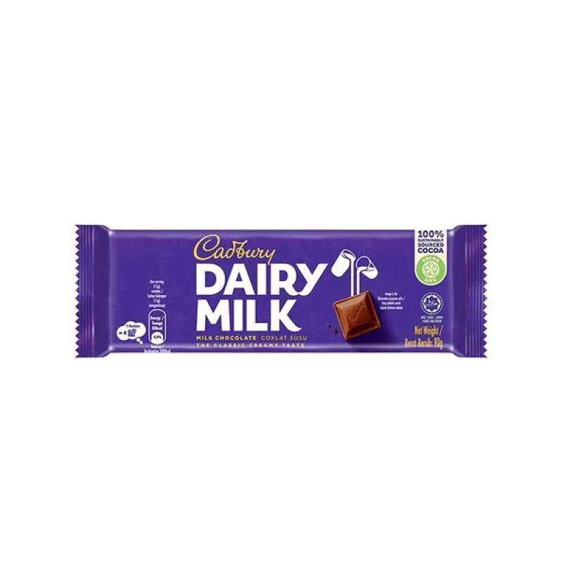 

CADBURY MILK CHOCOLATE PLAIN 90GR