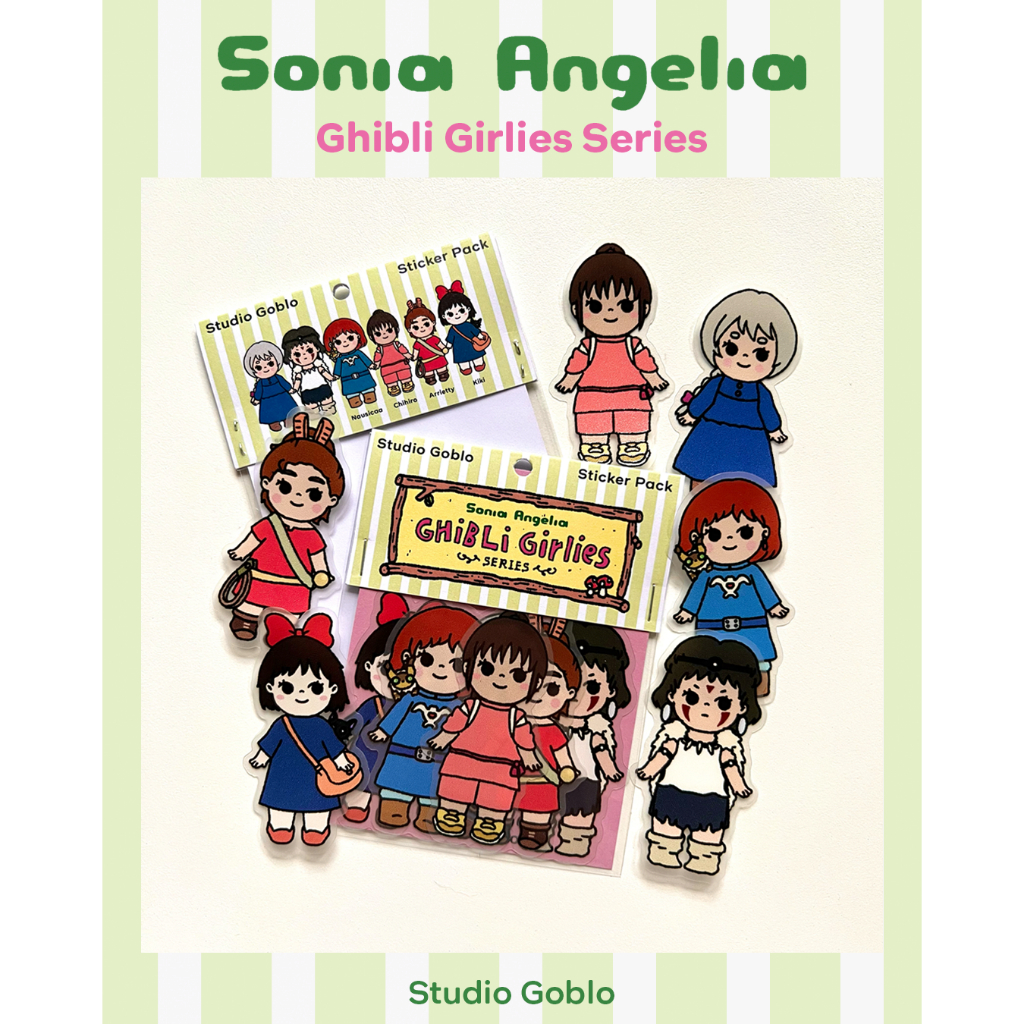 

Studio Goblo Sticker Pack - Sonia Angelia Ghibli Girlies