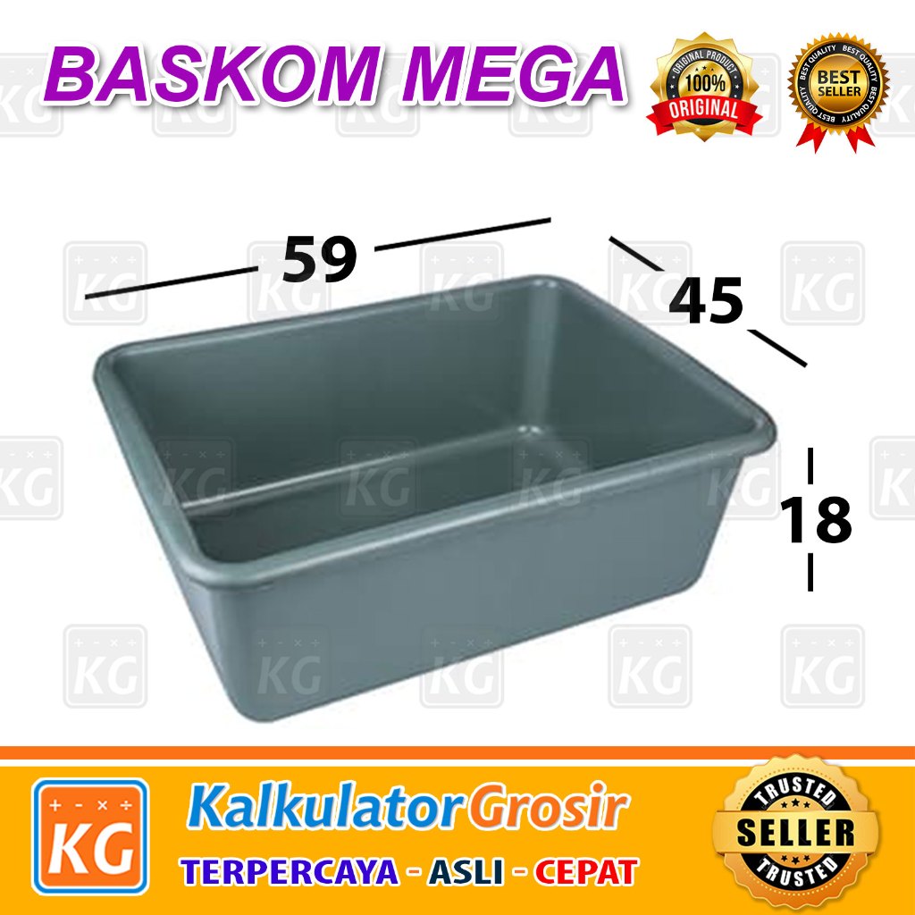 Bak Pasir Kucing / Baskom Pasir Kucing Besar - Jumbo / Ember Pasir Kucing / Wadah Plastik Pasir Mega