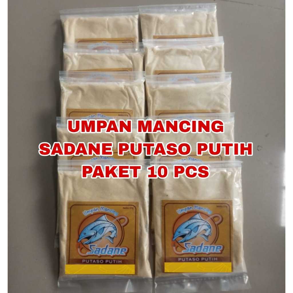 UMPAN MANCING SADANE PUTASO PUTIH PAKET 10 PCS