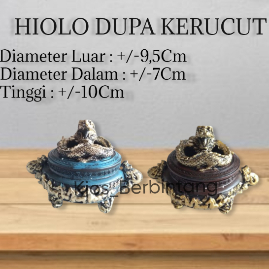 Hiolo Tempat Bakar Dupa Naga Emas Hio Lingkar 4 Jam