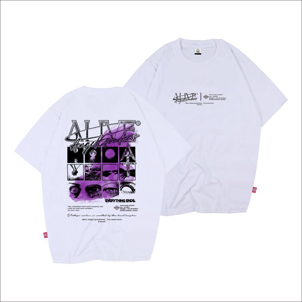 KAOS DISTRO PRIA & WANITA PUTIH EVERYTHING / TSHIRT STREEWEAR / BAJU OBLONG / T-SHIRT WHITE TEE / AL