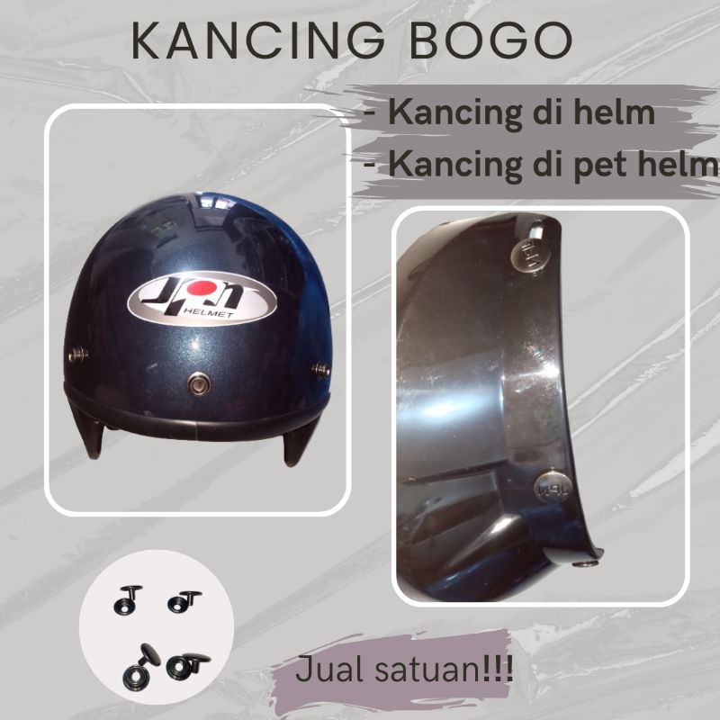 Kancing BOGO | kancing helm | kancing kaca dan pet helm,bisa untuk semua jenis helm bogo