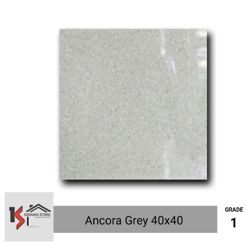 Keramik Ruangan Licin 40x40 Motif Terazzo / Keramik Lantai Platinum Ancora Grey