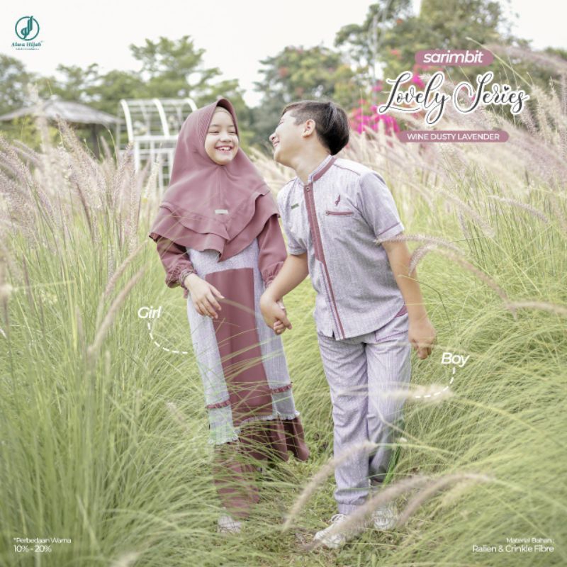 Dilovable.id | SARIMBIT LOVELY GAMIS KIDS GAMIS ANAK KOMBINASI SARIMBIT LEBARAN BY. ALWA HIJAB
