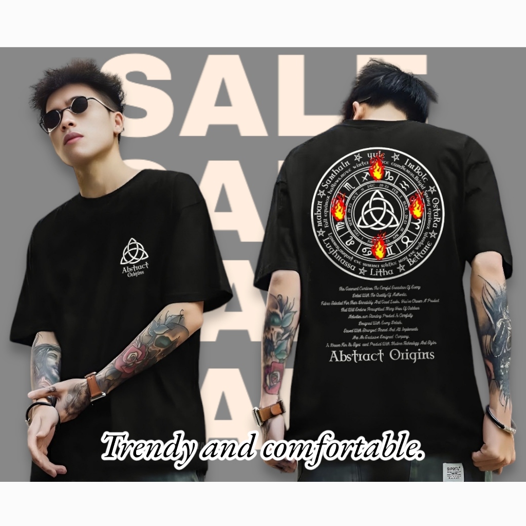 Baju Kaos T-shirt Distro Terbaru Zodiac - Kaos Pria Lengan Pendek Fashionable 2024 Unisex Cotton Com