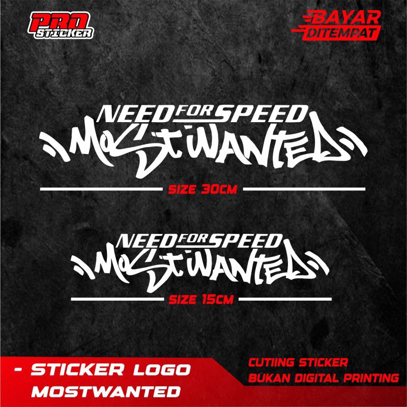STIKER NEED FOR SPEED MOST WANTED
