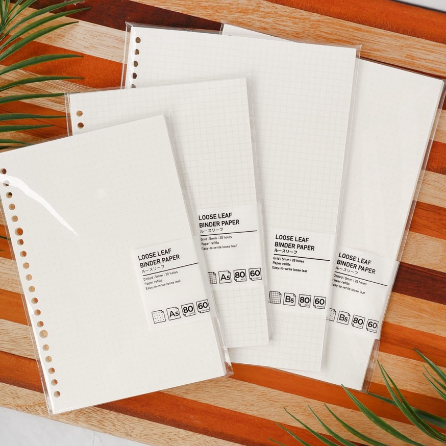 

Sale Isi Loose Leaf B5 A5 Refill Binder Paper B5 Bookpaper Dotted Grid Plain Ruled Panmomo Loose