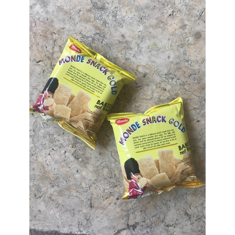 

[SNACK INDONESIA] monde snack gold 27 gr / snack jadul / snack beras creckers monde / snack viral