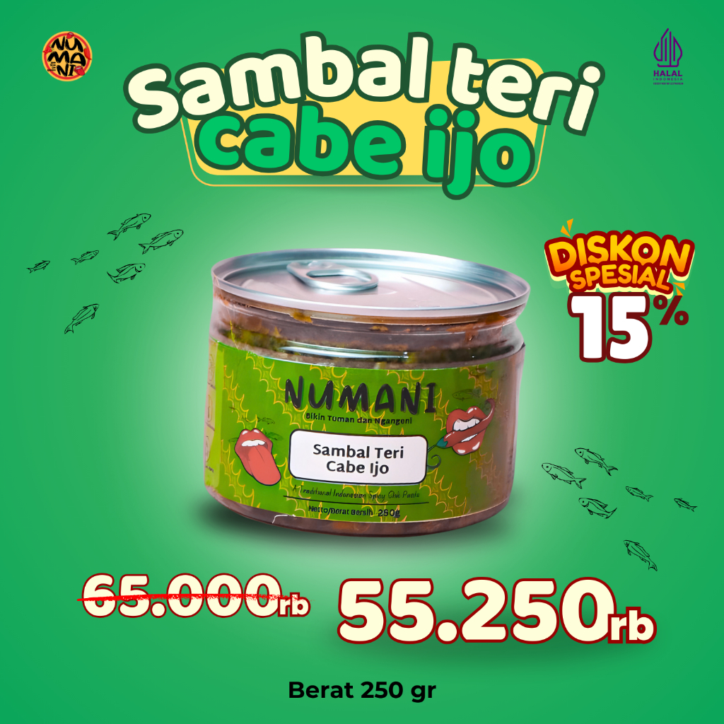 

Sambal Teri cabe Ijo Numani Enak halal sambal Teri Medan Bikin ketagihan dan Ngangeni