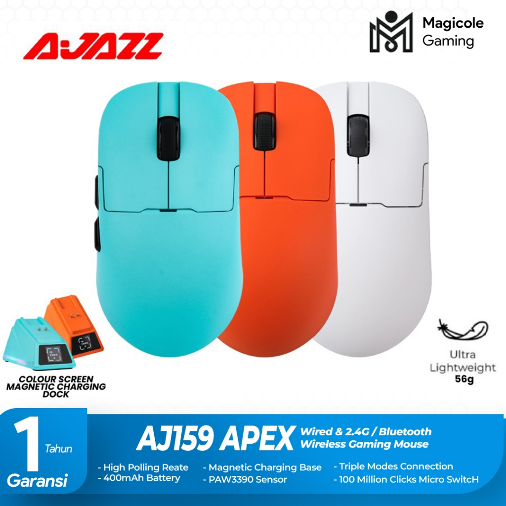 AJAZZ AJ159 APEX Wired & 2.4G / Bluetooth Wireless Gaming Mouse