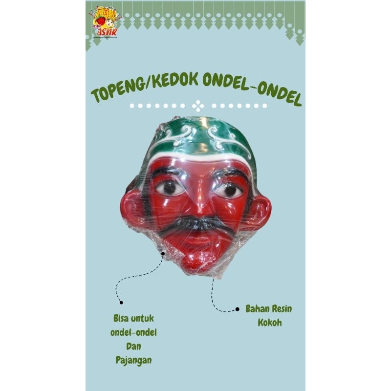 Pajangan Kedok / Topeng Ondel Ondel Besar / Hiasan Dinding