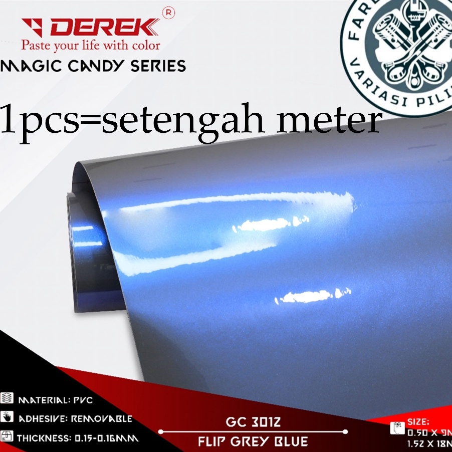 Star Seller Skotlet abu lembayung biru bunglon Derek Stiker skotlite mutiara stiker Motor Panjang 5c