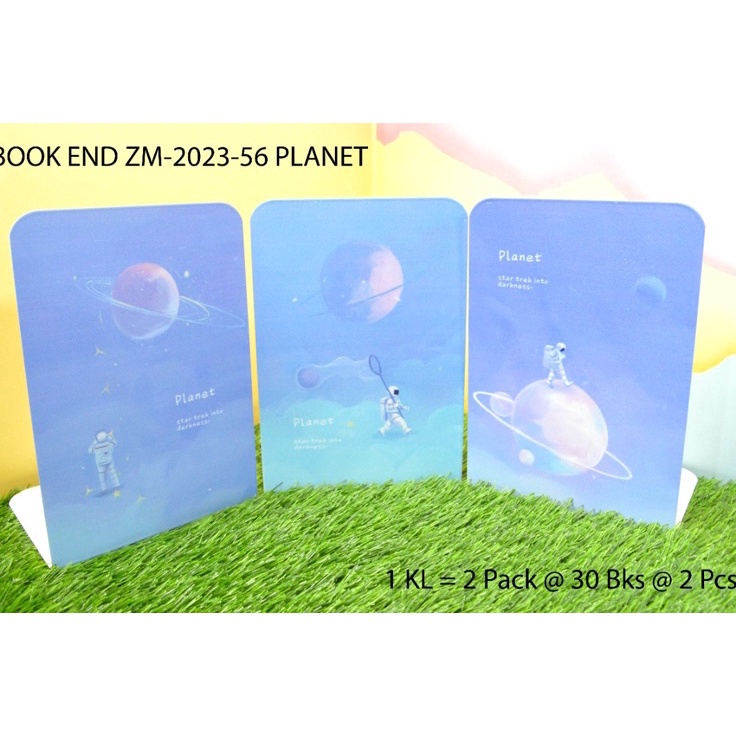 

KP8 penahan buku atau stand book motif planet isi 2 pc