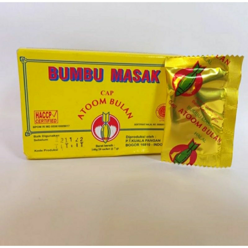 

Atom Bulan Bumbu Masak Penyedap Rasa 1 pack isi 20 sachet