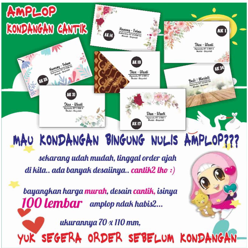 

amplop kondangan, amplop sumbangan cantik & MURAH