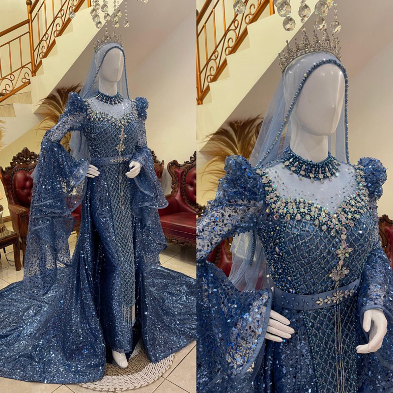 Gaun pengantin Slim premium || Gaun pengantin Slim ekor || Gaun pengantin || Gaun pengantin premium