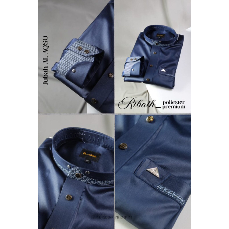 JUBAH / GAMIS PRIA MUSLIM AL AQSO POLYESTER PREMIUM