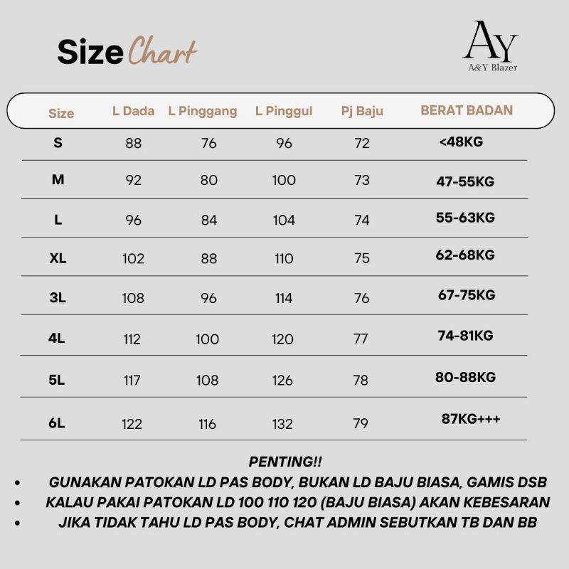 [01] A&Y Blazer Baju Seragam PDH Guru / PNS Wanita Warna Khaki Tua & Khaki Muda BAHAN TOYOBO PREMIUM