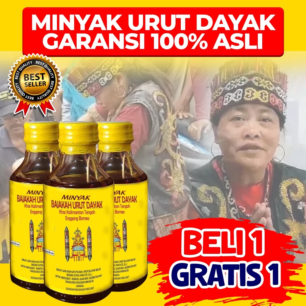 KODE D83R Minyak Urut Dayak Ida Minyak Pijat Asli Kalimantan 1 Original Akar Kayu Beli 1 dapat 2 Gra