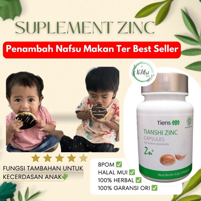 ZINC TIENS VITAMIN PENAMBAH NAFSU MAKAN / ZINC TIENS PENGGEMUK BADAN