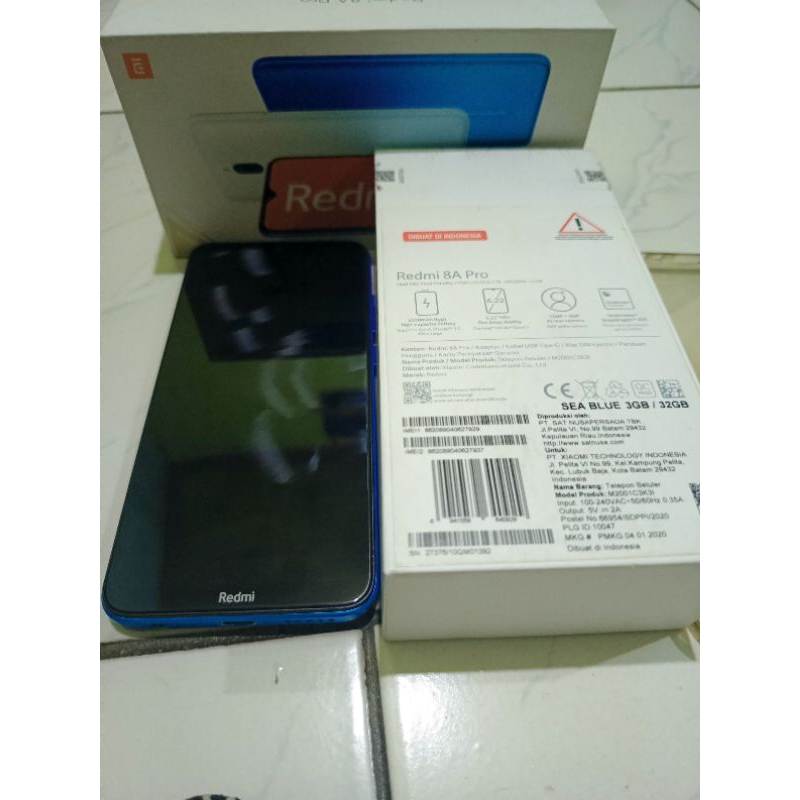 hp redmi 8A pro Second fullset nominus original ram3/32