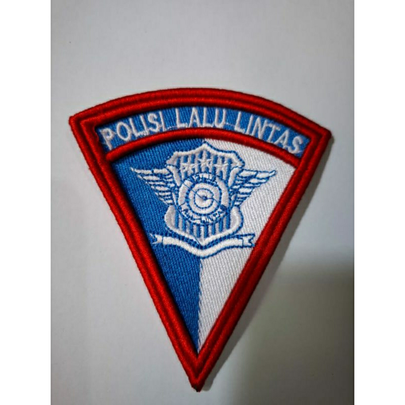LOGO POLISI LALU LINTAS POLANTAS BORDIR TIMBUL
