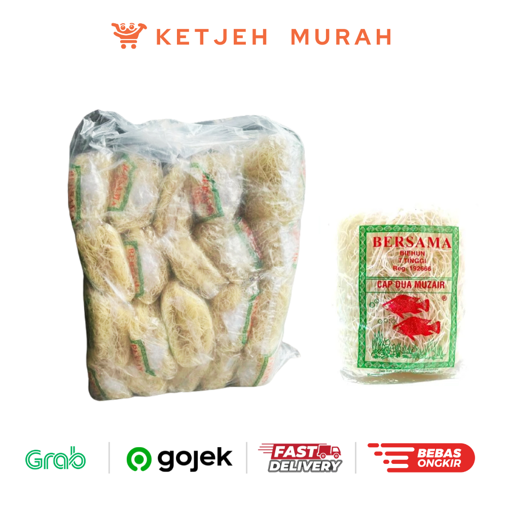 

Bihun Medan Ikan Bersama Cap Dua Mujair 300 Gram isi 20 Pcs