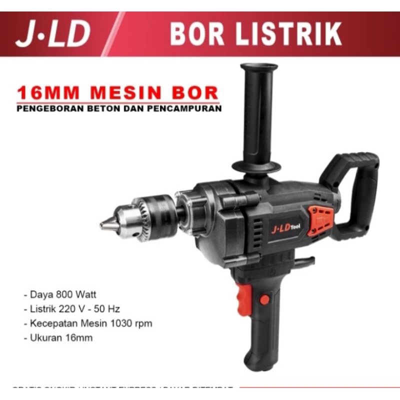Mesin Bor Multifungsi Ukuran 16mm/ Electric Drill J16-3 JLD