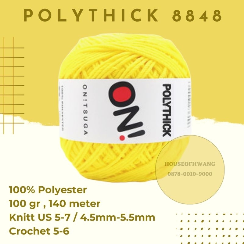 Benang Rajut Polyester POLYTHICK Onitsuga