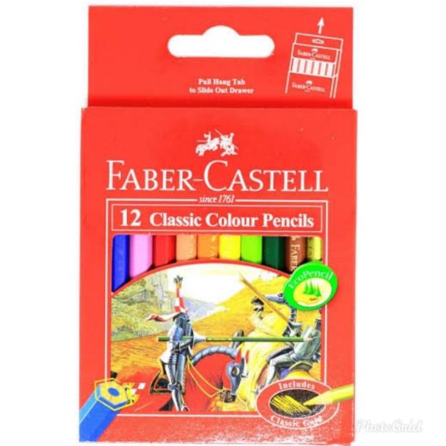 

EKSTRA PROMO Pensil warna 12 warna pendek Faber Castell
