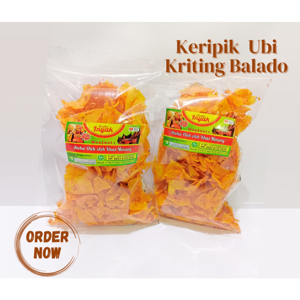 

Keripik Ubi Kriting Balado, Keripik Usaha Inyak