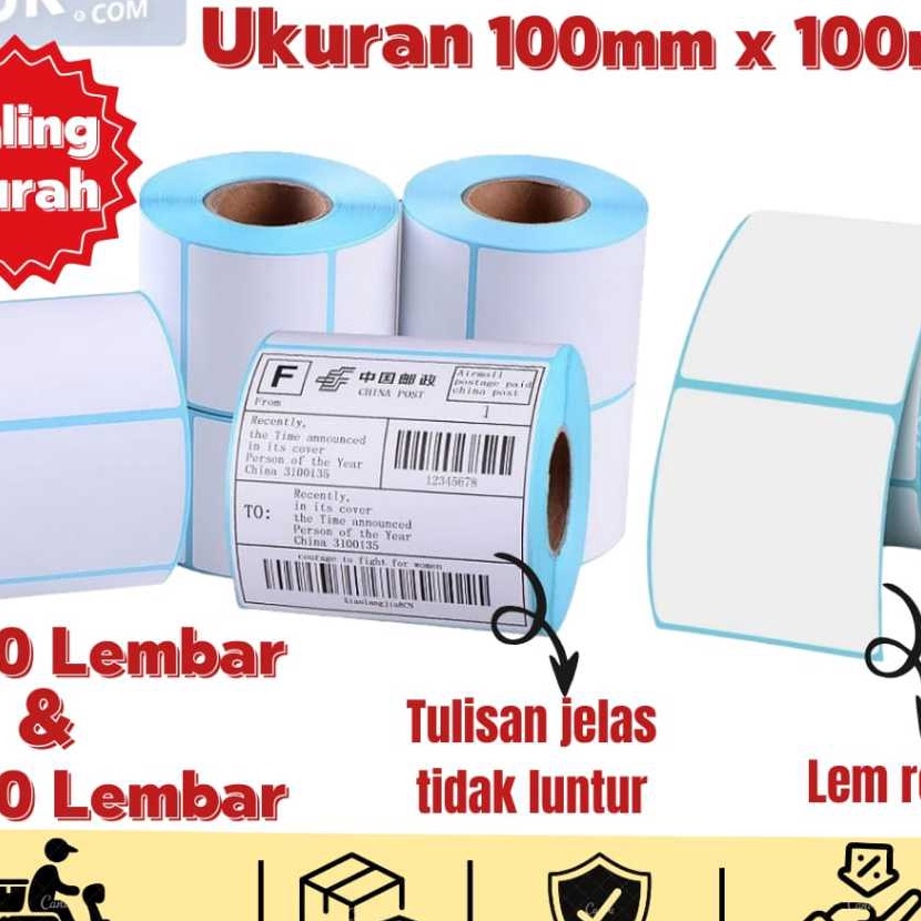 

Sale 1x1 Label Sticker Thermal Direct Thermal Sticker Kertas Thermal Label Thermal Kertas Stiker Resi Kertas Printer 5 lembar 3 lembar 11