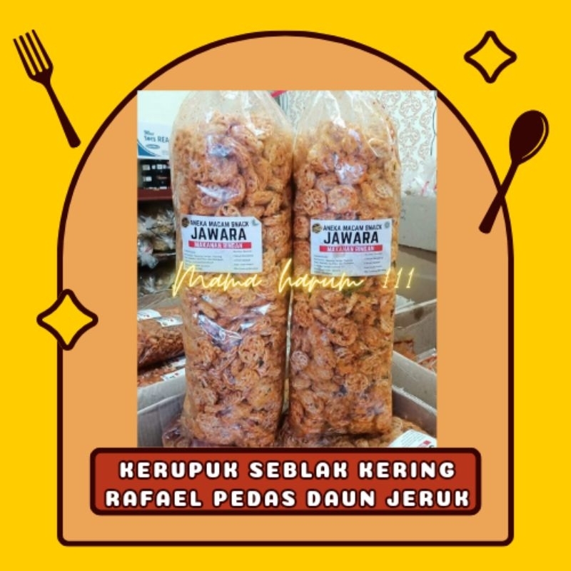 

kerupuk seblak kering rafael pedas daun jeruk 250gr