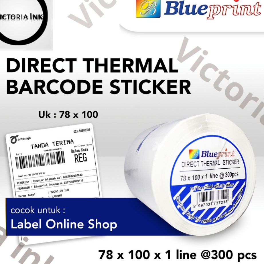 

Limit Direct Thermal Stiker Blueprint 78x1 isi 3pcs 78x1mm isi 3pcs